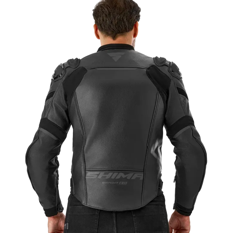 Kurtka skórzana SHIMA BANDIT 2.0 BLACK/BLACK czarny