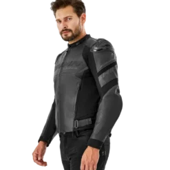 Kurtka skórzana SHIMA BANDIT 2.0 BLACK/BLACK czarny