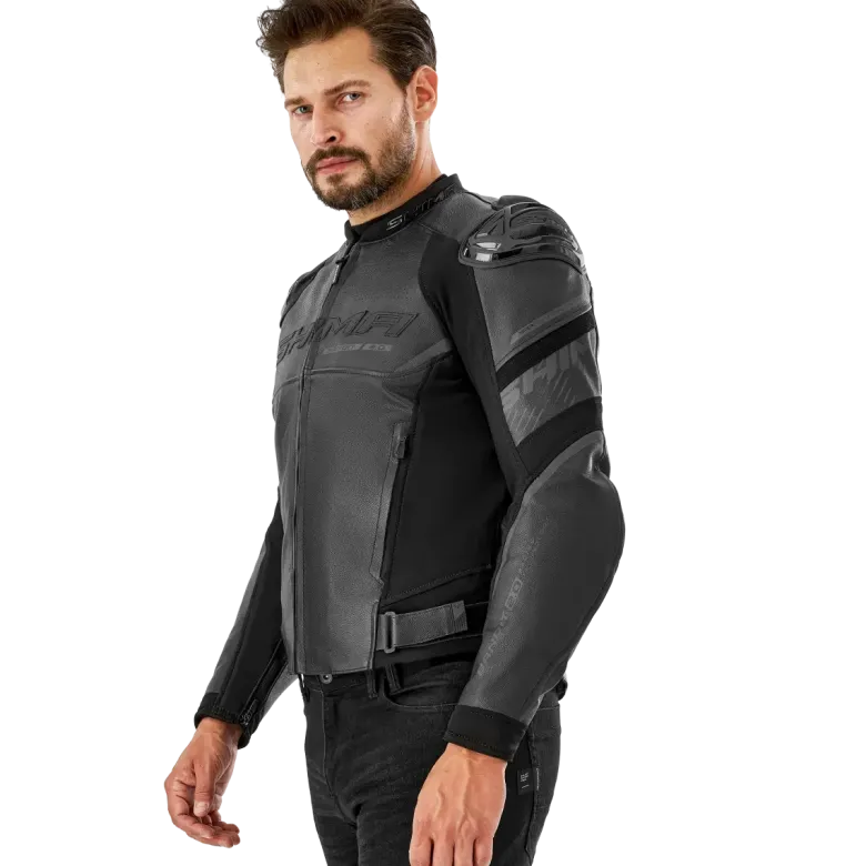 Kurtka skórzana SHIMA BANDIT 2.0 BLACK/BLACK czarny
