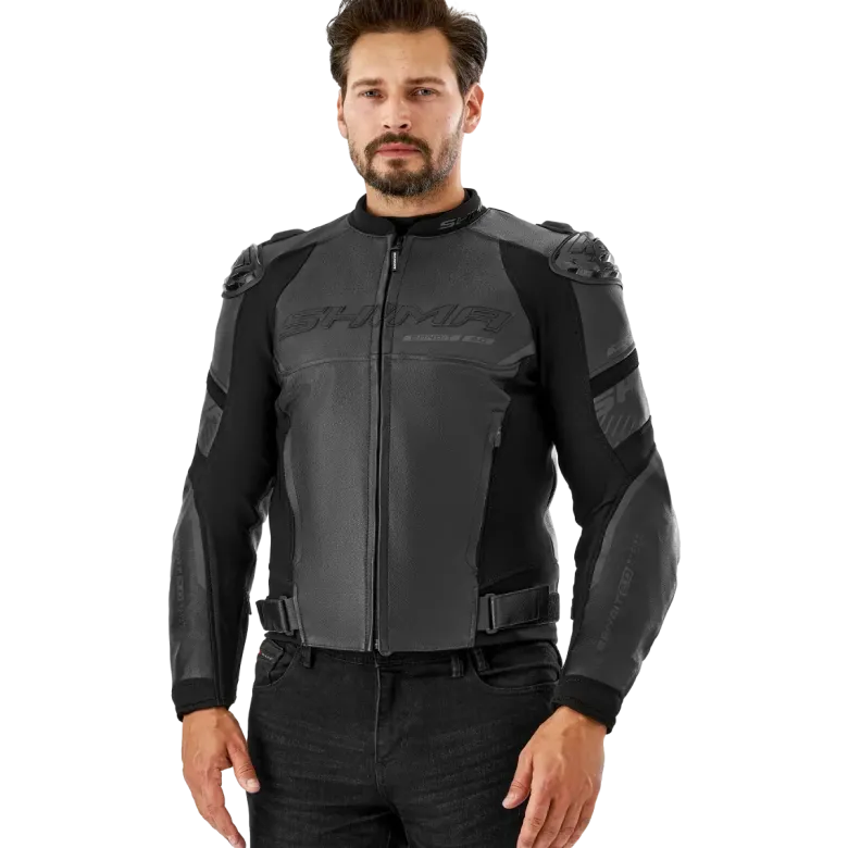 Kurtka skórzana SHIMA BANDIT 2.0 BLACK/BLACK czarny