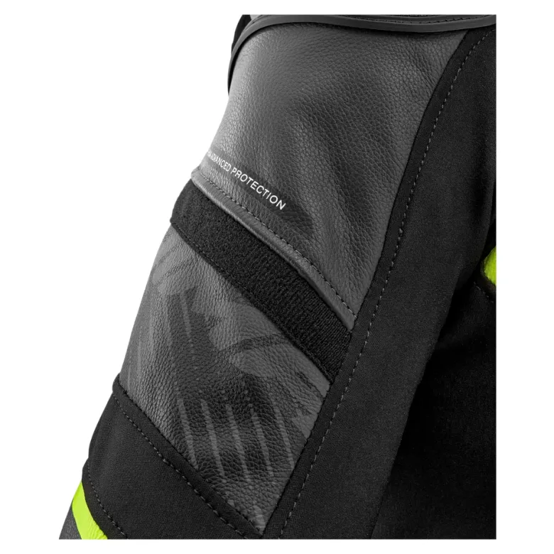 Kurtka skórzana SHIMA BANDIT 2.0 FLUO czarny biały żółty fluo