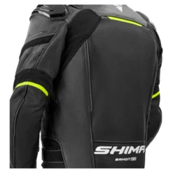 Kurtka skórzana SHIMA BANDIT 2.0 FLUO czarny biały żółty fluo