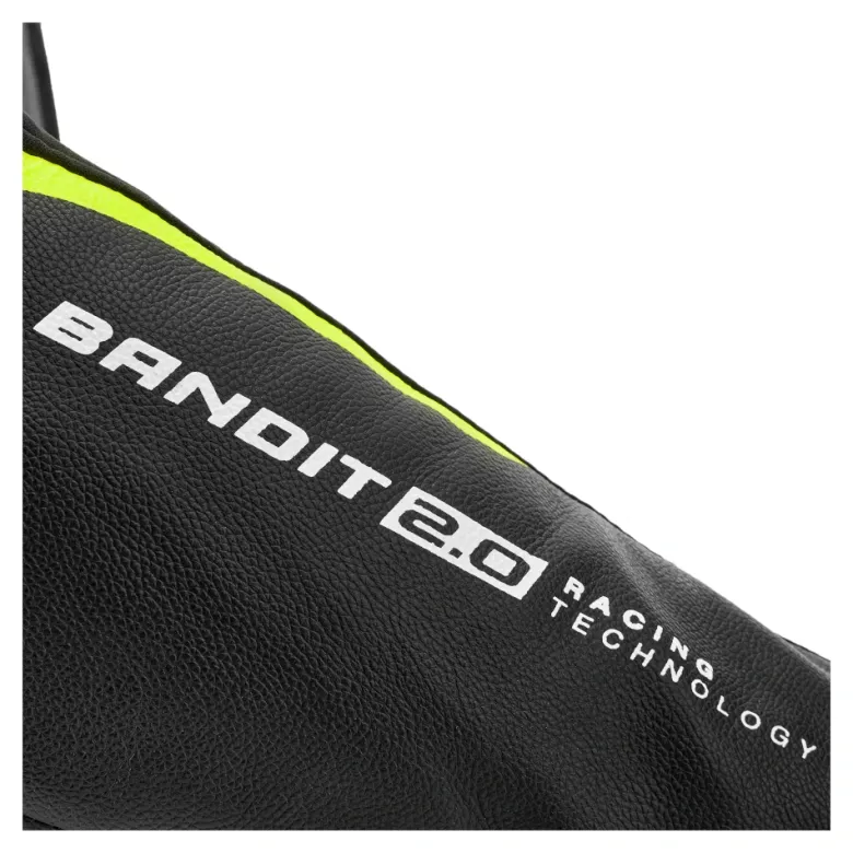 Kurtka skórzana SHIMA BANDIT 2.0 FLUO czarny biały żółty fluo