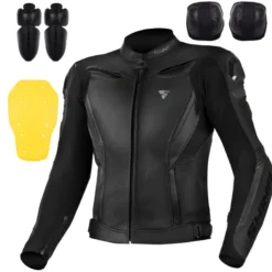 Kurtka skórzana SHIMA CHASE BLACK czarny