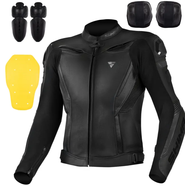 Kurtka skórzana SHIMA CHASE BLACK czarny