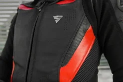 Kurtka skórzana SHIMA CHASE RED czarny czerwony