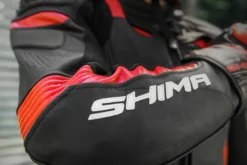 Kurtka skórzana SHIMA CHASE RED czarny czerwony
