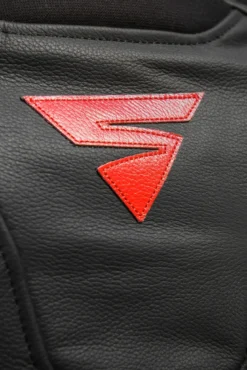 Kurtka skórzana SHIMA CHASE RED czarny czerwony