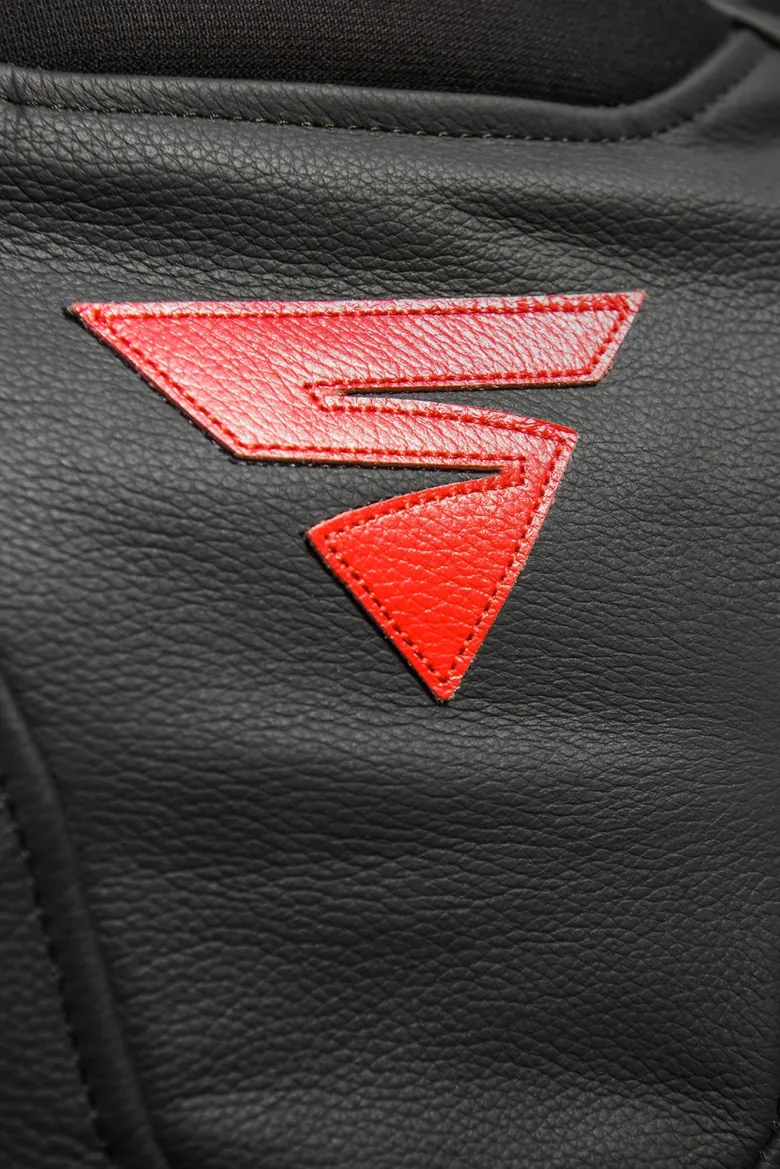 Kurtka skórzana SHIMA CHASE RED czarny czerwony
