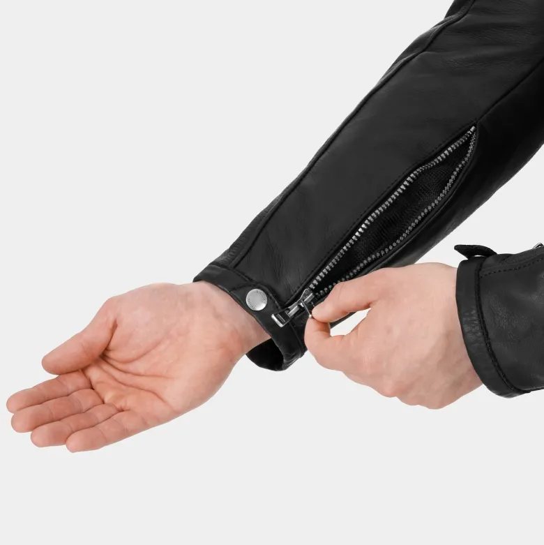 Kurtka skórzana SHIMA HUNTER 3.0 BLACK czarny