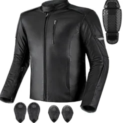 Kurtka skórzana SHIMA HUNTER+ 2.0 BLACK czarny