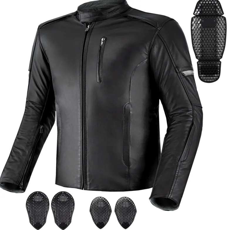 Kurtka skórzana SHIMA HUNTER+ 2.0 BLACK czarny