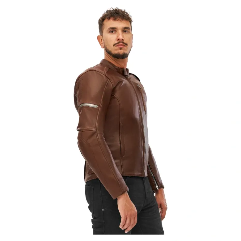 Kurtka skórzana SHIMA HUNTER+ 2.0 BROWN brązowy