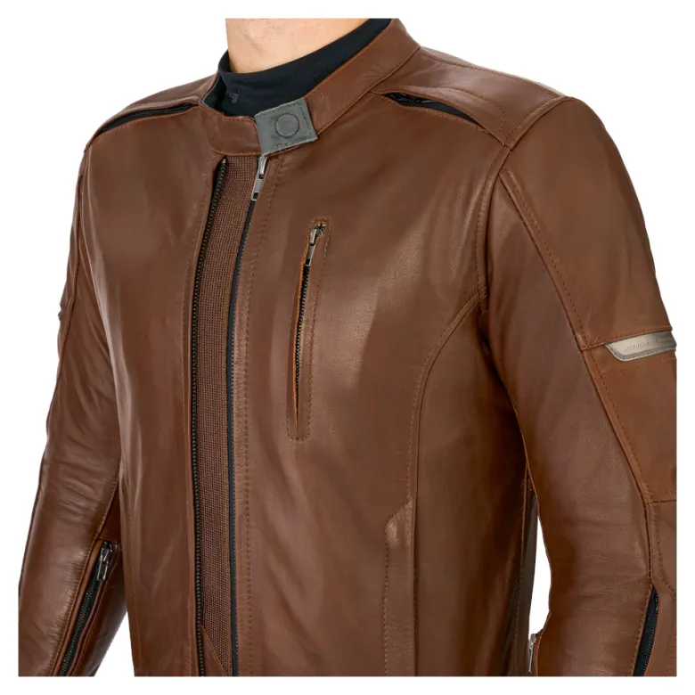 Kurtka skórzana SHIMA HUNTER+ 2.0 BROWN brązowy