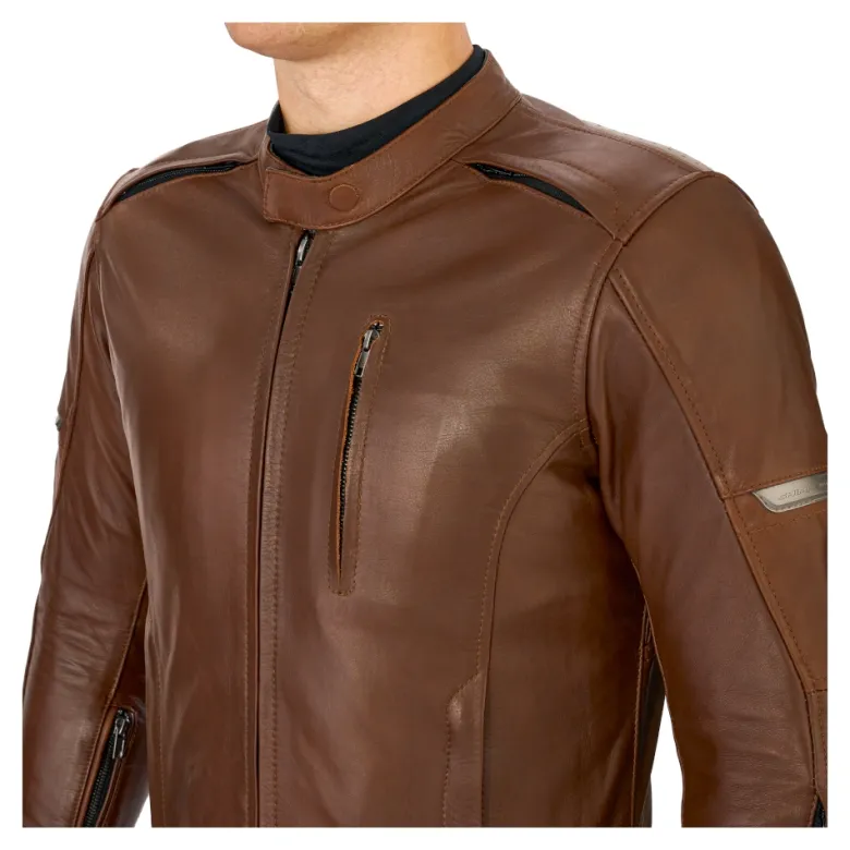 Kurtka skórzana SHIMA HUNTER+ 2.0 BROWN brązowy