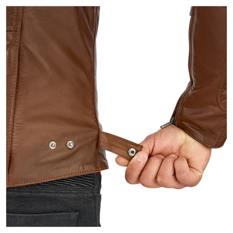 Kurtka skórzana SHIMA HUNTER+ 2.0 BROWN brązowy