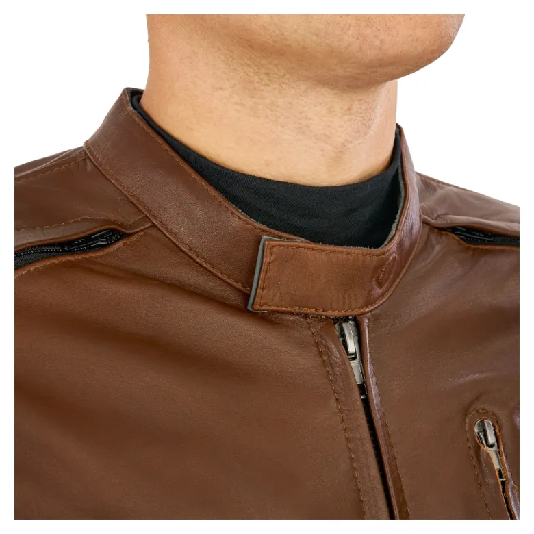 Kurtka skórzana SHIMA HUNTER+ 2.0 BROWN brązowy