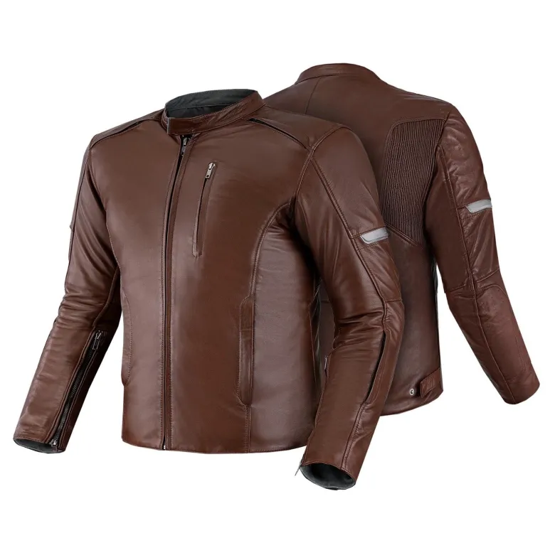 Kurtka skórzana SHIMA HUNTER+ 2.0 BROWN brązowy