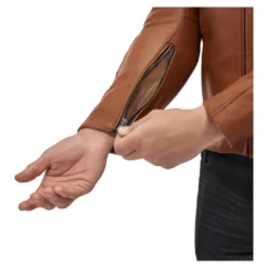 Kurtka skórzana SHIMA HUNTER+ 2.0 LIGHT BROWN brązowy