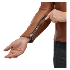 Kurtka skórzana SHIMA HUNTER+ 2.0 LIGHT BROWN brązowy