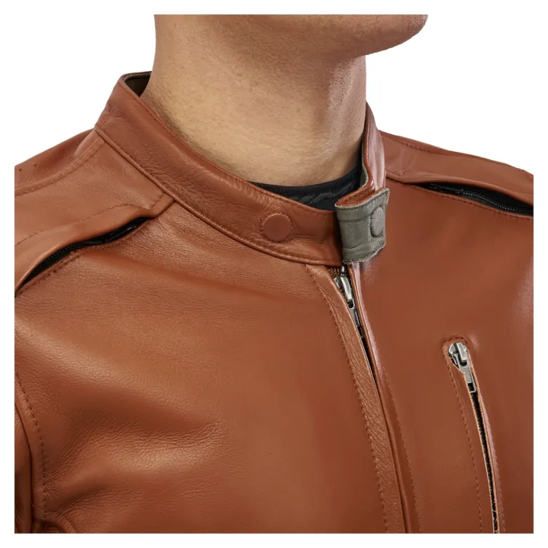 Kurtka skórzana SHIMA HUNTER+ 2.0 LIGHT BROWN brązowy
