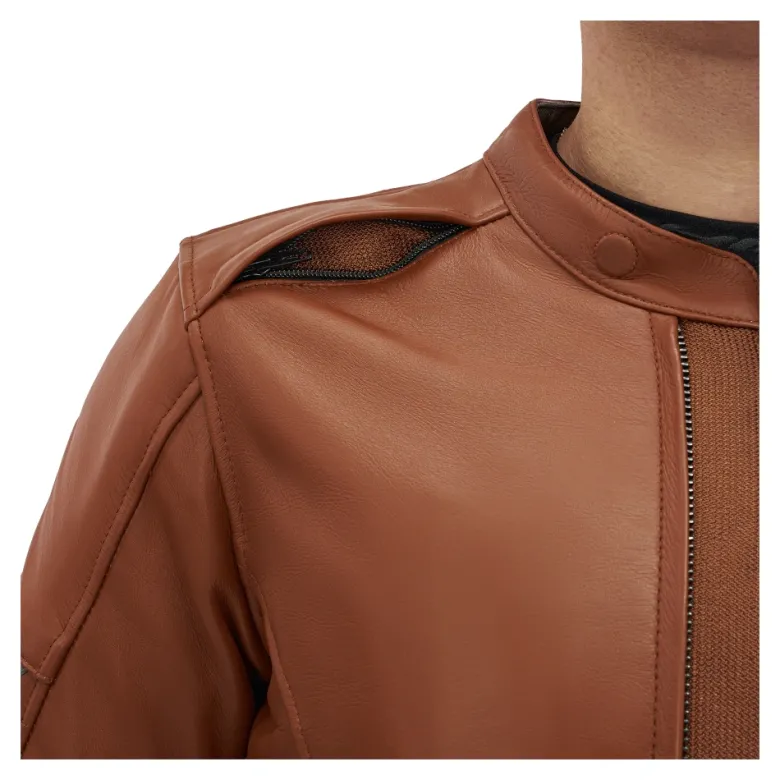 Kurtka skórzana SHIMA HUNTER+ 2.0 LIGHT BROWN brązowy