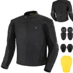 Kurtka skórzana SHIMA SHADOW BLACK czarny