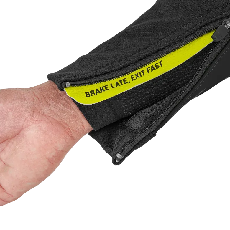 Kurtka skórzana SHIMA STR 2.0 BLACK/FLUO czarny żółty fluo
