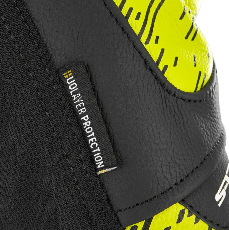 Kurtka skórzana SHIMA STR 2.0 BLACK/FLUO czarny żółty fluo