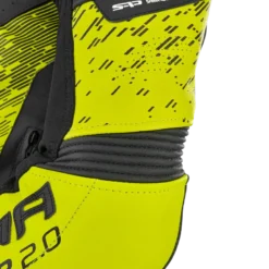 Kurtka skórzana SHIMA STR 2.0 BLACK/FLUO czarny żółty fluo