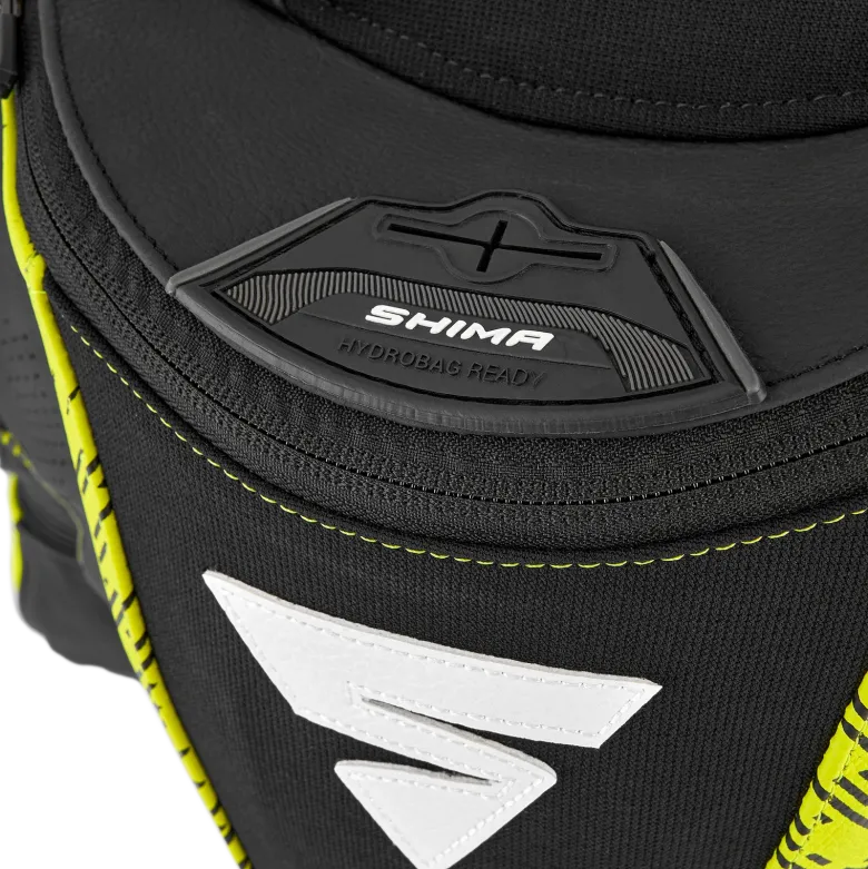 Kurtka skórzana SHIMA STR 2.0 BLACK/FLUO czarny żółty fluo