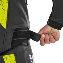 Kurtka skórzana SHIMA STR 2.0 BLACK/FLUO czarny żółty fluo