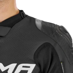 Kurtka skórzana SHIMA STR 2.0 BLACK czarny szary