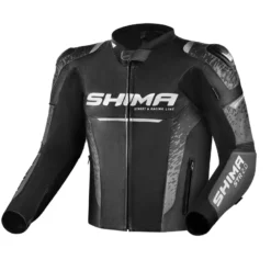 Kurtka skórzana SHIMA STR 2.0 BLACK czarny szary