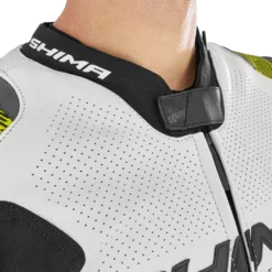 Kurtka skórzana SHIMA STR 2.0 FLUO czarny biały żółty fluo