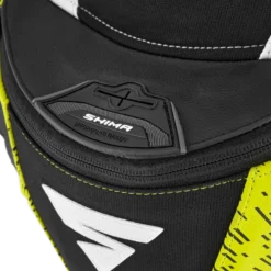 Kurtka skórzana SHIMA STR 2.0 FLUO czarny biały żółty fluo