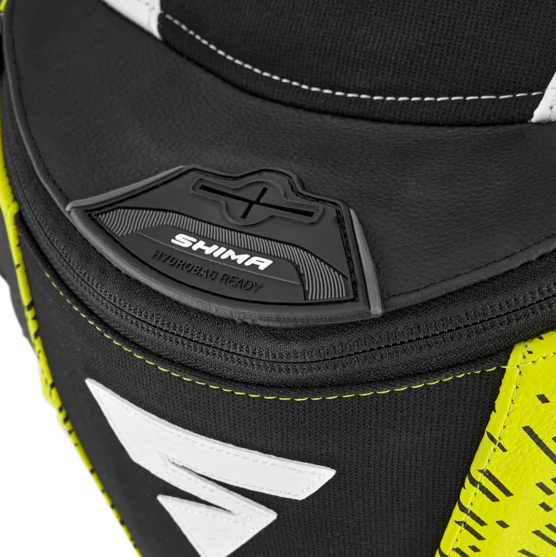 Kurtka skórzana SHIMA STR 2.0 FLUO czarny biały żółty fluo