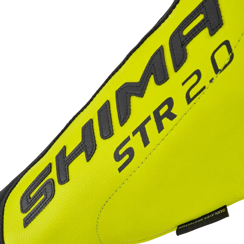 Kurtka skórzana SHIMA STR 2.0 FLUO czarny biały żółty fluo