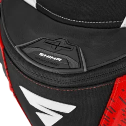 Kurtka skórzana SHIMA STR 2.0 RED FLUO czarny biały czerwony fluo