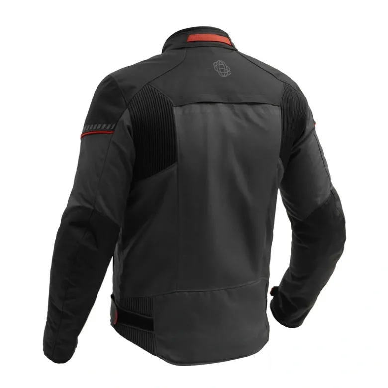 Kurtka tekstylna BROGER GRID BLACK/DARK GREY/RED czarny szary czerwony