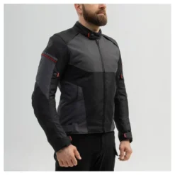 Kurtka tekstylna BROGER GRID BLACK/DARK GREY/RED czarny szary czerwony