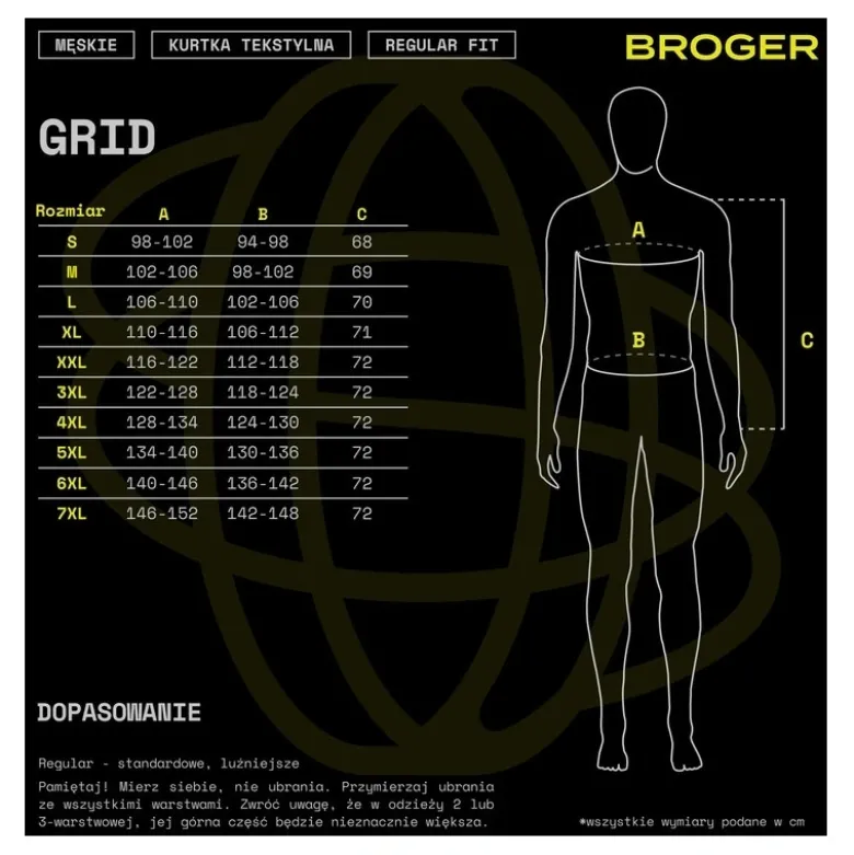 Kurtka tekstylna BROGER GRID BLACK/DARK GREY/RED czarny szary czerwony