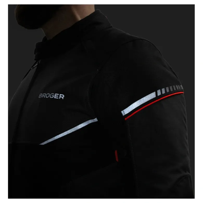 Kurtka tekstylna BROGER GRID BLACK/DARK GREY/RED czarny szary czerwony