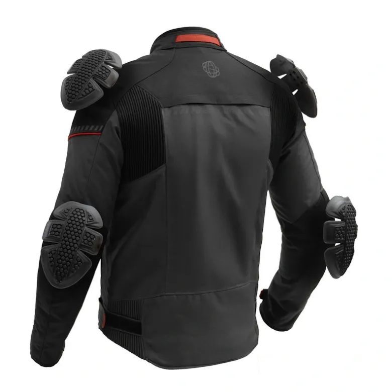 Kurtka tekstylna BROGER GRID BLACK/DARK GREY/RED czarny szary czerwony
