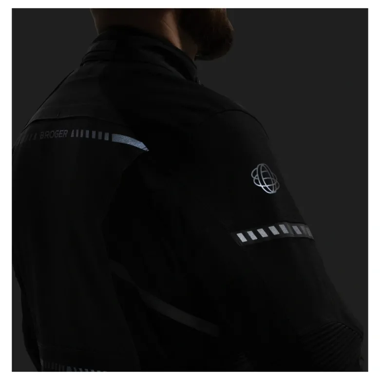 Kurtka tekstylna BROGER OVERLAND BLACK czarny
