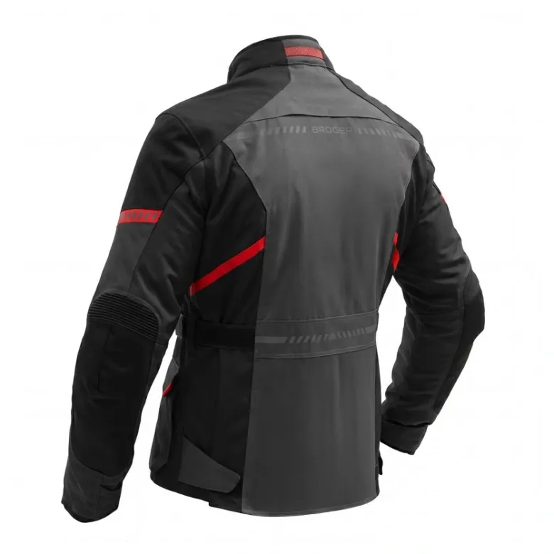 Kurtka tekstylna BROGER OVERLAND BLACK/DARK GREY/RED czarny szary czerwony