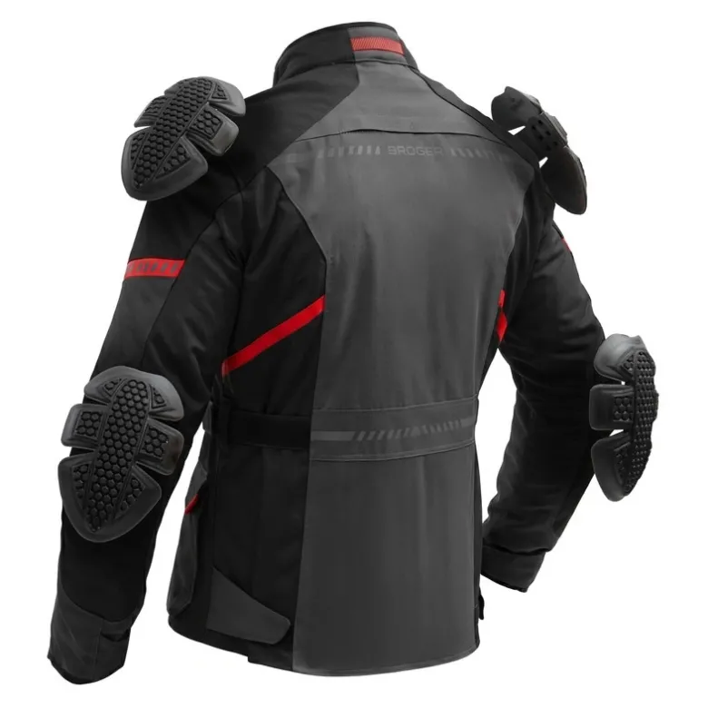 Kurtka tekstylna BROGER OVERLAND BLACK/DARK GREY/RED czarny szary czerwony