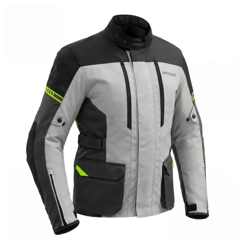 Kurtka tekstylna BROGER OVERLAND BLACK/GREY/FLUO YELLOW czarny szary żółty fluo