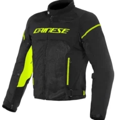 Kurtka tekstylna DAINESE AIR FRAME D1 TEX BLACK/FLUO czarny żółty fluo