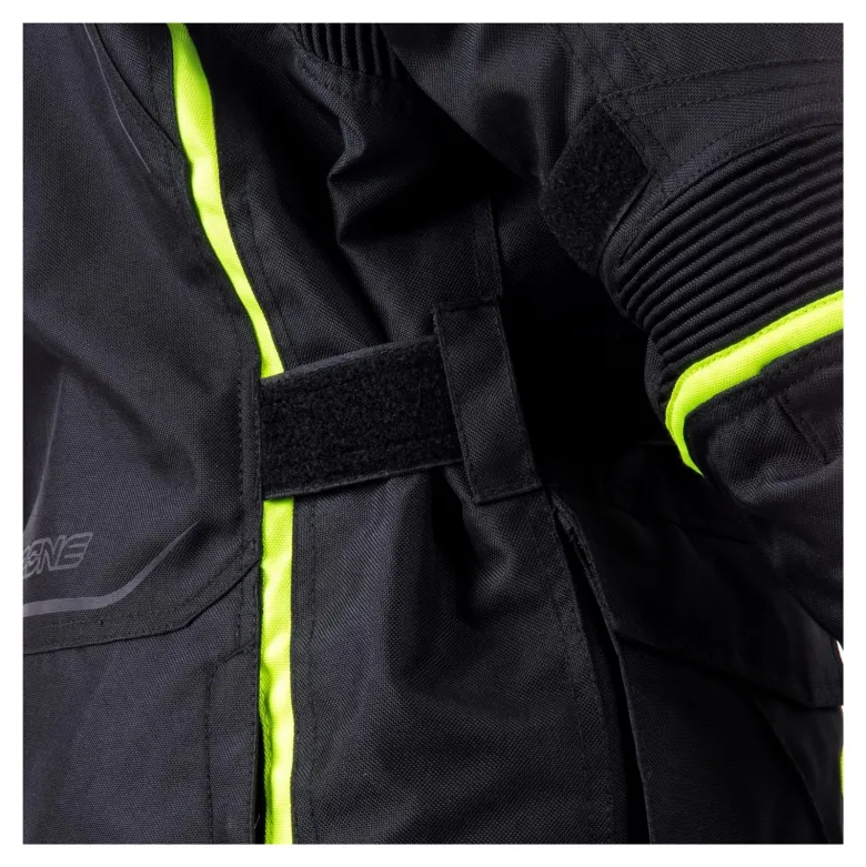 Kurtka tekstylna damska OZONE SAHARA LADY BLACK/FLO YELLOW czarny żółty fluo